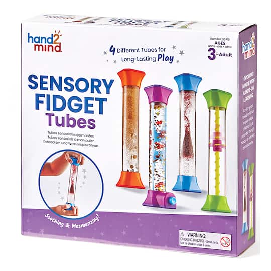 hand2mind® 8" Sensory Fidget Tubes, 4ct.